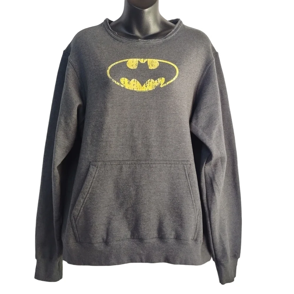 Port& Company Batman Men's Gray Sweatshirt Size M